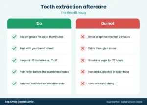 Tooth extraction aftercare dos and donts
